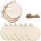 30pcs Round Wooden Discs with Holes, 3" Unfinished Predrilled Natural Wood Slices for Crafts Centerpieces, Wooden DIY Christmas Ornaments Hanging Decorations